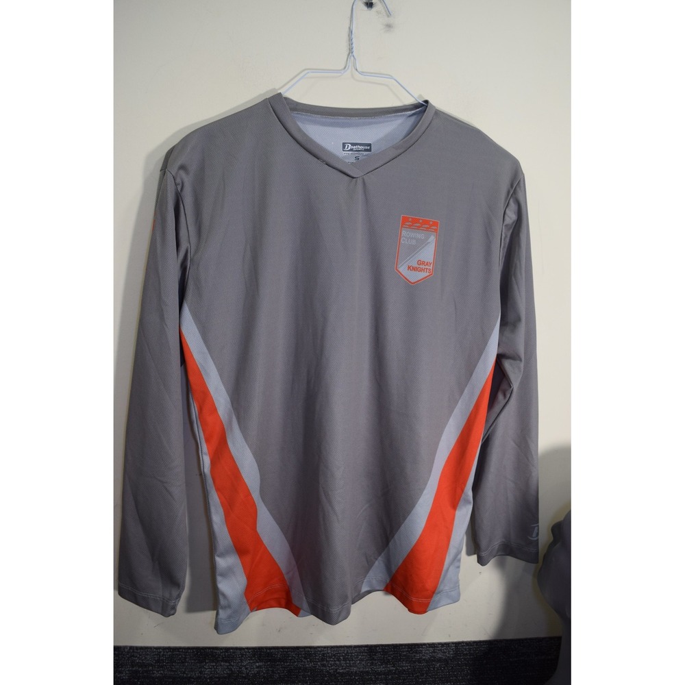 GRAY KNIGHTS Masters Crew Rowing Long Sleeve T Shirt MENS S Gray WORN LOOK